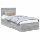 Bed Frame with Drawer Grey Sonoma 90 x 190 cm Engineered Wood 3410954