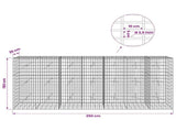 Gabion with 3.5 mm Wire and 5x10 cm Mesh 350x20x150 cm 3462649