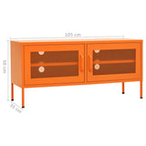 TV Cabinet Orange 105x35x50 cm Steel 336237