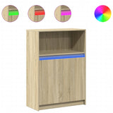 Sideboard with LED Sonoma Oak 72x34x100 cm Engineered Wood 852161