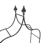 ZNTS Garden Arches 2 pcs Black 120x38x260 cm Steel 319349