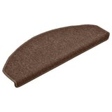 Stair Mats 15 pcs 65x24x4 cm Brown Half Round Large 322367