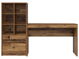 Desk with Drawer with Shelf with Storage 2 pcs Old Wood 3337327