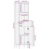Bathroom Cabinet with Shelf Black and White 38 x 33 x 160 cm 4017886