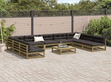 10 Piece Garden Sofa Set Impregnated Wood Pine 3299595