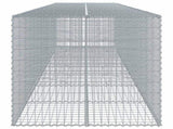 Gabion Basket with Cover 700x100x100 cm Galvanised Iron 3295202