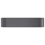 Garden Raised Bed Galvanised Steel 322x100x68 cm Anthracite 319071