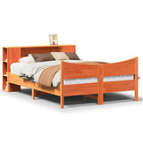 Bed Frame without Mattress Wax Brown 120x190 cm Small Double Solid Wood Pine 3323313