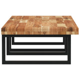Basin Shelf Wall Mounted Steel and Solid Wood Acacia 3302869