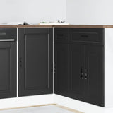 Kitchen Base Cabinet "Porto" Black Engineered Wood 854299