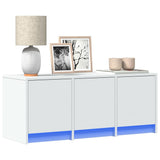 TV Cabinet with LED White 97x34x40 cm Engineered Wood 852236