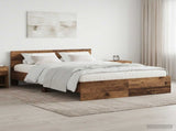 Bed Frame with Headboard Old Wood 140 x 200 cm Engineered wood 3445774