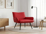 Armchair Red Faux Leather 42047740