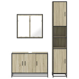 3 Piece Bathroom Furniture Set Sonoma Oak Engineered Wood 3301071