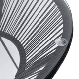 Dining Set Black and Transparent 3060279