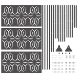 Privacy Screen Black 100 x 50 x 180 cm Steel 868584