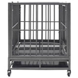 Dog Cage with Wheels Steel 92x62x76 cm 171491