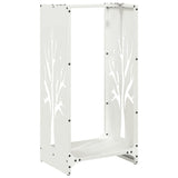 Firewood Rack White 40x30x80 cm Cold-rolled steel 864226