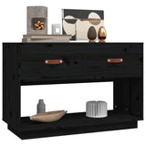 TV Cabinet Black 90x40x60 cm Solid Wood Pine 821526
