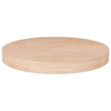 Round Table Top 50x4 cm Untreated Solid Wood Oak 342909