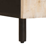 Bedside Cabinet White 50 x 33 x 60 cm Solid Mango Wood 4017874