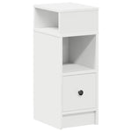 ZNTS Bedside Cabinet with Drawer White 25x31x66 cm 858614