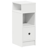 Bedside Cabinet with Drawer White 25x31x66 cm 858614