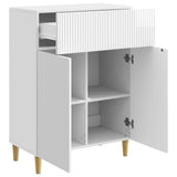 Sideboard High Gloss White 66 x 34.5 x 90 cm Engineered Wood 894639