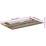 Rectangular Table Top 60x100 cm 25-27 mm Solid Reclaimed Wood 286056