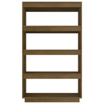 Book Cabinet/Room Divider Honey Brown 80x35x135 cm Solid Pinewood 810892
