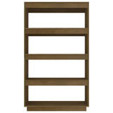 Book Cabinet/Room Divider Honey Brown 80x35x135 cm Solid Pinewood 810892