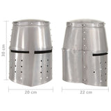 Medieval Knight Helmet Antique Replica LARP Silver Steel 286117