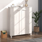 Shoe Cabinet HAMAR White 85x40x108 cm Solid Wood Pine 340517