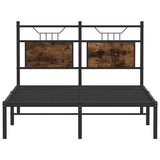 Bed Frame without Mattress Smoked Oak 120x200 cm Engineered Wood 4106741