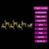 LED Reindeers 7 pcs 40 LEDs Gold 44 x 18 x 65.5 cm PET 3399389