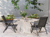 Set of 2 Folding Chair, Aluminium Frame Outdoor Camping Chairs with Breathable Mesh Back and Seat, T3398P314728