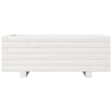 Garden Planter White 70x40x26.5 cm Solid Wood Pine 847329