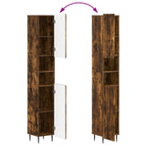 Bathroom Cabinet with Open Shelf ZWOLLE Smoked Oak 896380