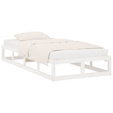 Bed Frame without Mattress White 90x200 cm Solid Wood 820782