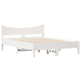 Bed Frame without Mattress White 120x200 cm Solid Wood Pine 844730