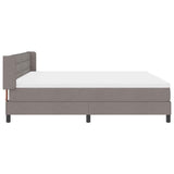 Box Spring Bed with Headboard Manual Taupe 200 x 200 cm Fabric 3341066