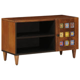 TV Cabinet with Storage Walnut 80 x 33 x 46 cm Solid Mango Wood 4018239