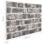 3D Wall Panels with Dark Grey Brick Design 10 pcs EPS 147200