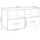 TV Cabinet High Gloss White 80x36x50 cm Engineered Wood 812588