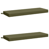 2-Piece Bench Cushions SOEST 2 pcs 100% Polyester Olive Green 949661
