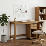 Desk Cabinet Set 2 pcs Honey Brown Solid Pine Wood 3438775