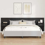 Headboard with Cabinet 3 pcs Black Oak Engineered Wood 3416194