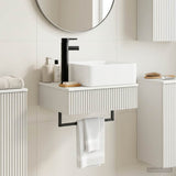 Wall-Mounted Wash Basin White 53 x 35 x 39 cm Engineered Wood 890208