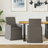 Dining Chairs 2 pcs Light grey 57 x 67 x 95 cm Linen 42017901