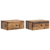 Wall-Mounted Bedside Cabinet 2 pcs Old Wood 49 x 34.5 x 20 cm 899142